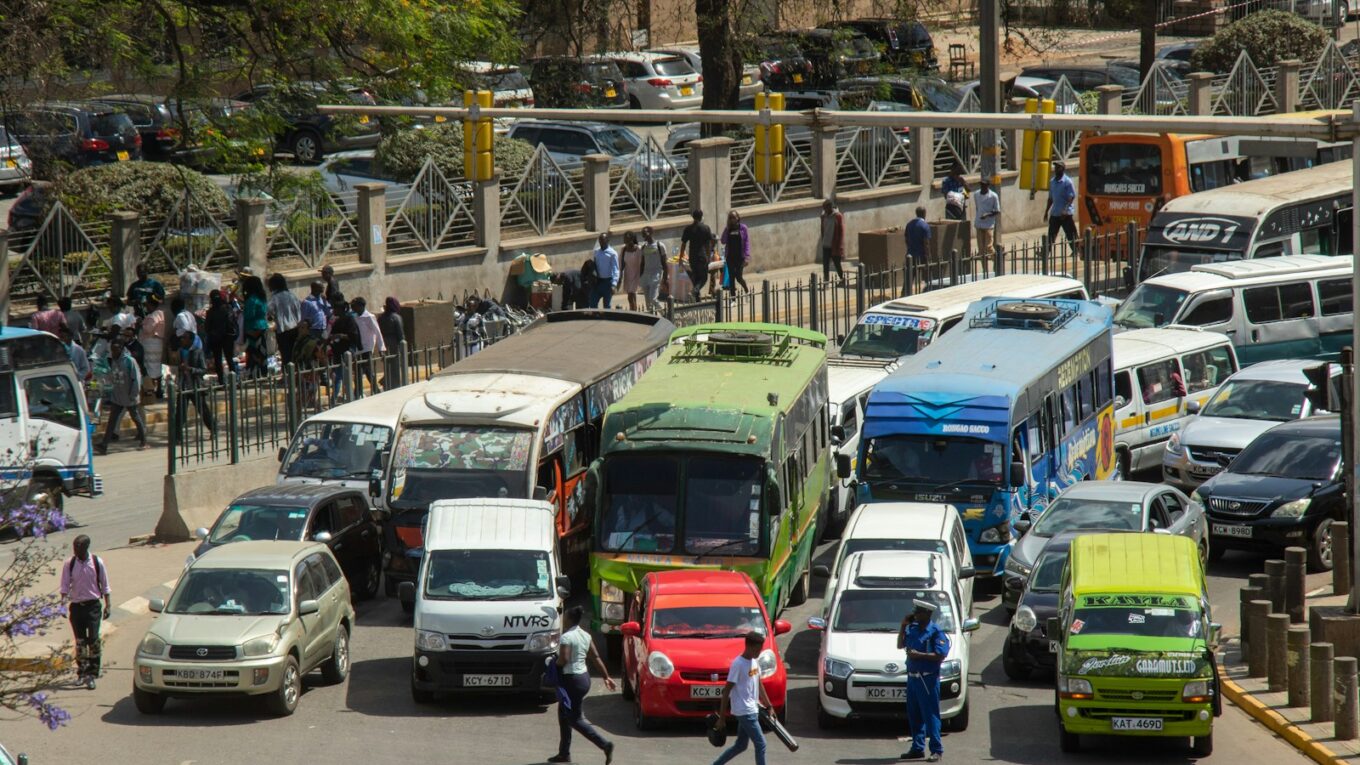 Trafic à Nairobi au Kenya